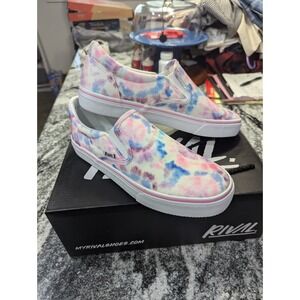 Rival Deuces Tie Dye Canvas Slip On Shoes NEW Women's Size 9